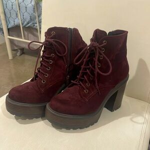 Cute dark purple boots